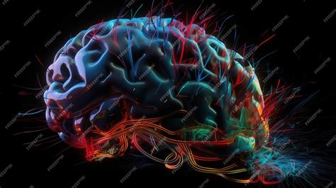 Premium AI Image | Futuristic artificial brain illustration Generative Ai