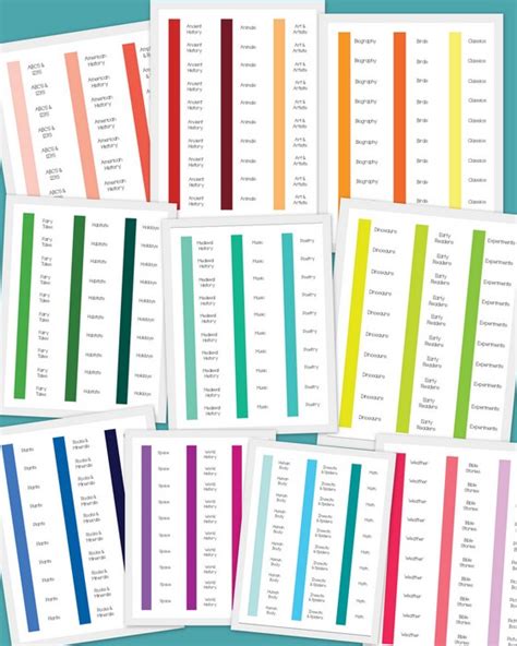 *FREEBIE* Printable Color-Coded Book Labels | Vanilla Joy