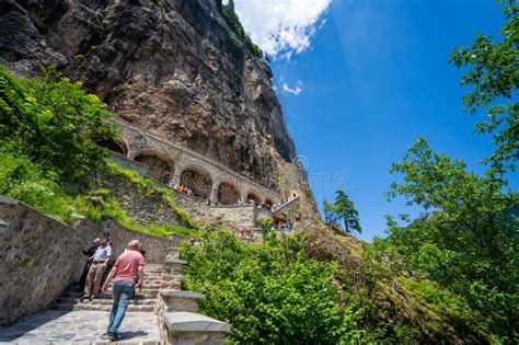 Tourists on the Stairs Leading To the Sumela Monastery. Editorial Image ...