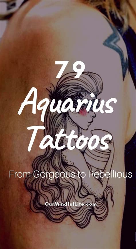 Aquarius Flower Tattoo, Unique Floral Star Sign Tattoo aquarius tattoo ...