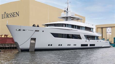 55m Lürssen superyacht Project 13800 hits the water