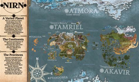 Awesome map of Tamriel showing where each game took place. Original ...