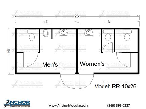 Modular Building Floor Plans | Modular Restroom and Bathroom Floor Plans | Bath & kitchen ...