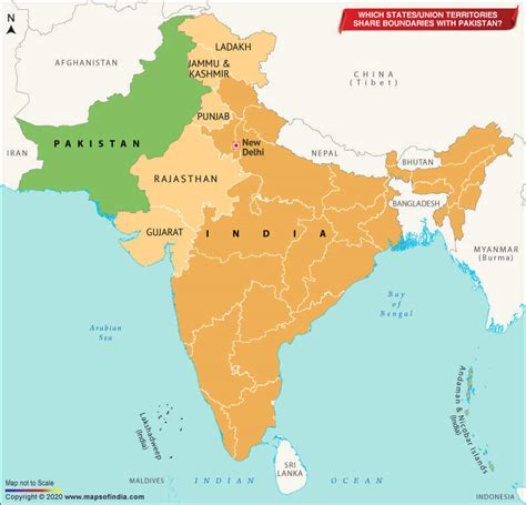 India And Pakistan Map States