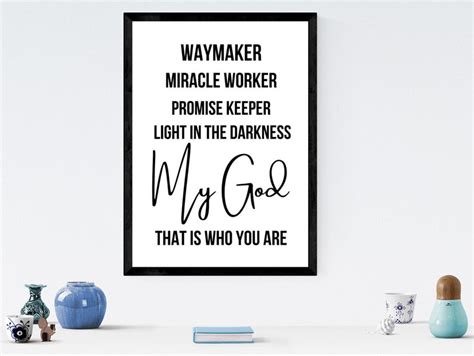 Waymaker Song Lyrics Way Maker Download Miracle Worker - Etsy