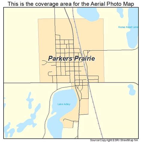 Aerial Photography Map of Parkers Prairie, MN Minnesota