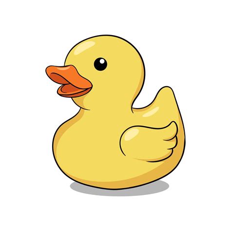 Yellow rubber duck vector isolated on white background | Duck drawing ...