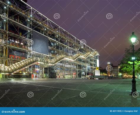 Centre Pompidou at night editorial image. Image of modern - 4311935