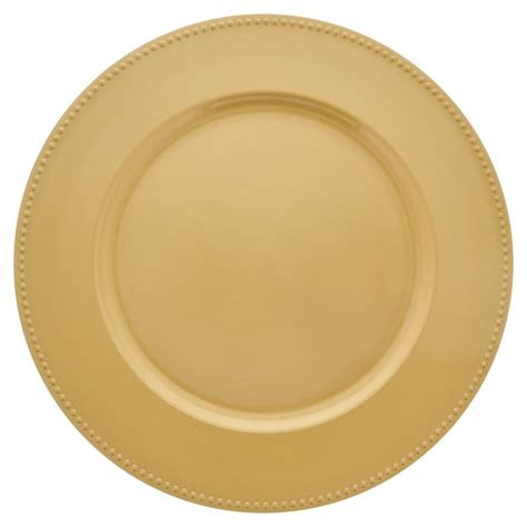 View Gold Plastic Charger Plates with