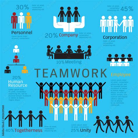 Teamwork infographics Stock Vector | Adobe Stock