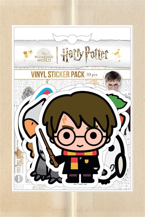 Harry Potter Vinyl Stickers - Chibi Charms - 50 Count - Paper House | Harry potter stickers ...