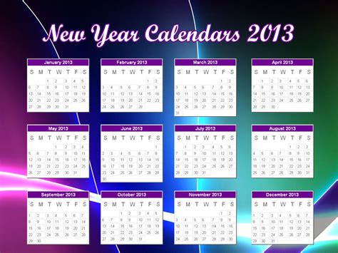 New Year Desktop Calendars 2013: Decorate Desktop with New Year Theme ...