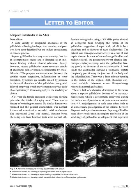 (PDF) A Septate Gallbladder in an Adult