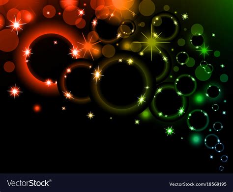 Colorful light bubbles background neon rainbow Vector Image