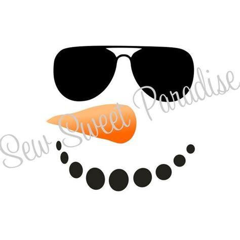 Snowman Sunglasses SVG Christmas SVG Snowman SVG Digital - Etsy