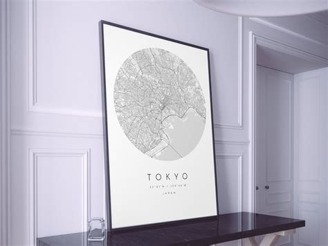 Tokyo Map Print Tokyo Map Poster Tokyo City Japan Gift - Etsy