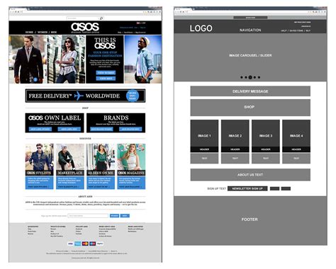 ASOS site redesign on Behance