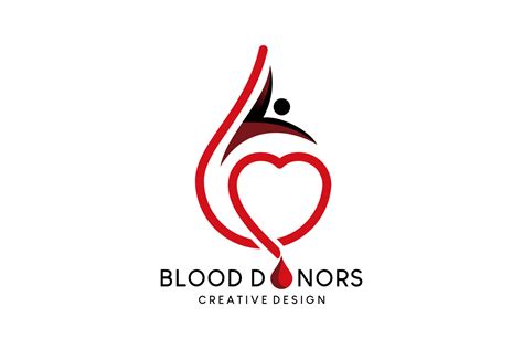 Blood donation logo design, blood donation vector illustration with ...