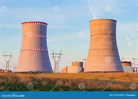 Nuclear Power Plant Which is Under Construction Stock Image - Image of cooler, blue: 121013479