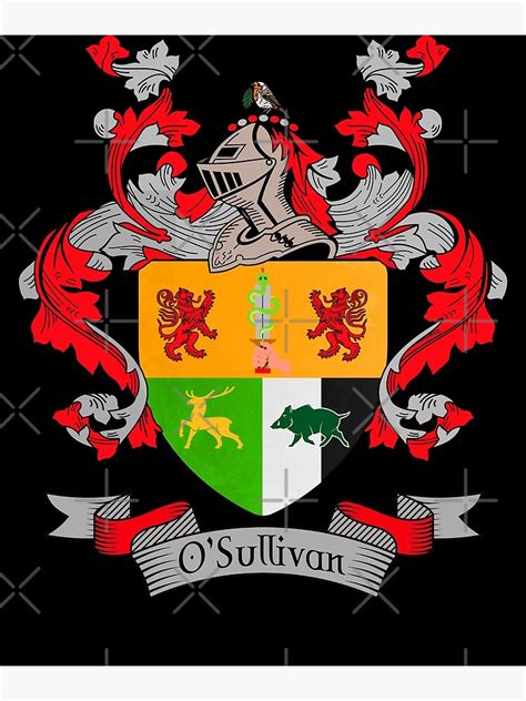 "O'Sullivan Coat of Arms | O'Sullivan Family Crest" Poster for Sale by chuppys | Redbubble