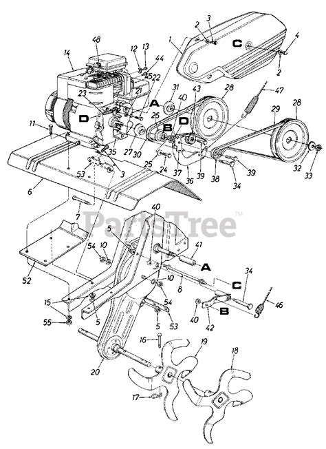 Cub Cadet Tiller Parts Diagram