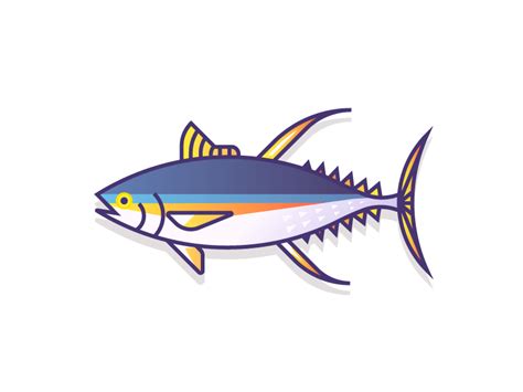 Yellowfin Tuna (52/365) | Yellowfin tuna, Fish drawings, Fish art