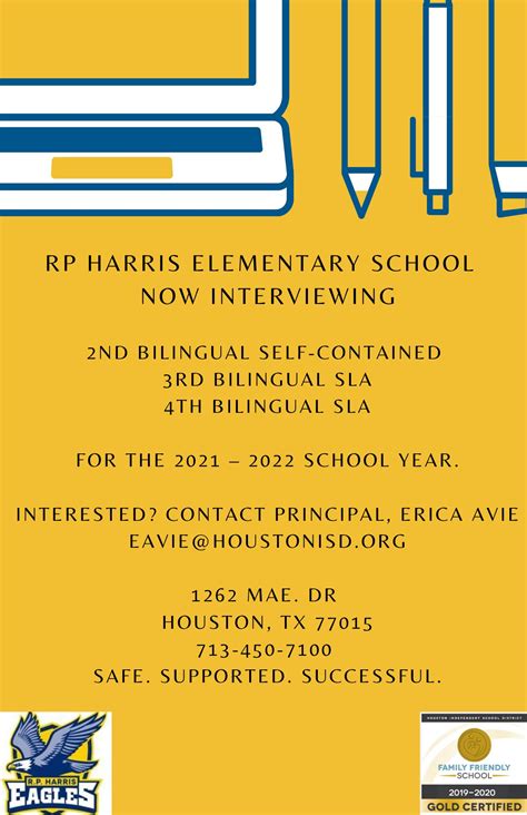 RP HARRIS ELEMENTARY on Twitter: "Looking for wonderful, knowledgeable, and team player teachers ...