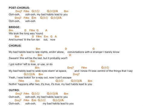 BAD HABITS – ED SHEERAN PIANO CHORDS & Lyrics – Bitesize Piano