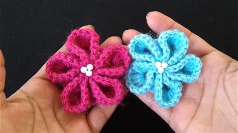 Easy Crochet Flower Tutorial - YouTube