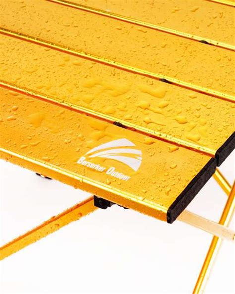 BERSERKER OUTDOOR Portable Lightweight Camping Table Aluminum Folding ...