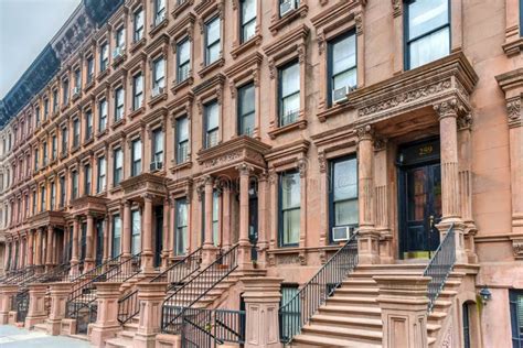 Harlem Brownstones - New York City Stock Photo - Image of city, historic: 92157976