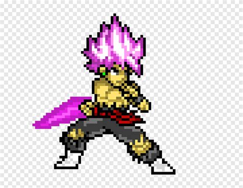 Goku Black Pixel art Super Saiya, goku, fictional Character, cartoon png | PNGEgg