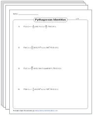 Fundamental Trigonometric Identities Worksheets