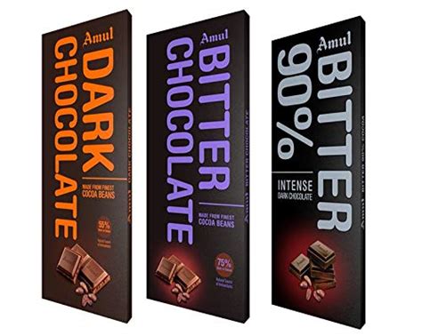 Buy Amul Dark Chocolate: Assorted Pack of 55%,75% and 90% Online at desertcartQATAR