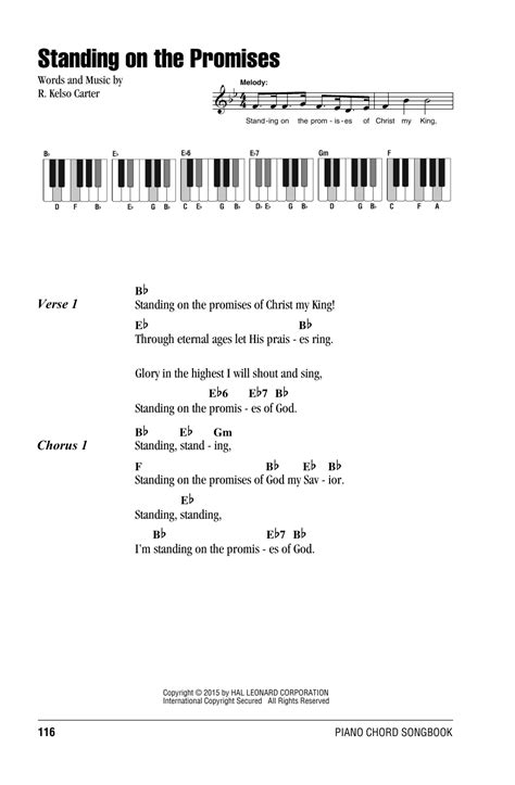 Standing On The Promises by R. Kelso Carter Sheet Music for Piano ...