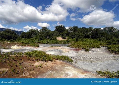 Crater of volcano Uzon stock photo. Image of wildness - 4670256