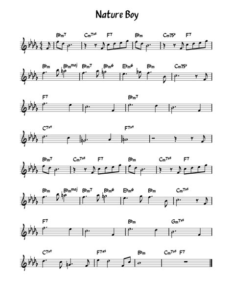 Nature Boy Sheet music for Piano (Solo) Easy | Musescore.com