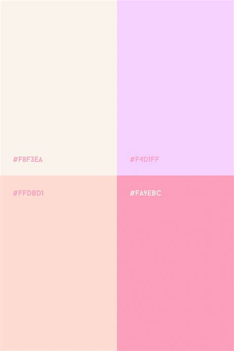 Light pink color palette | pastel colors | Grafisk design, Farver, Design