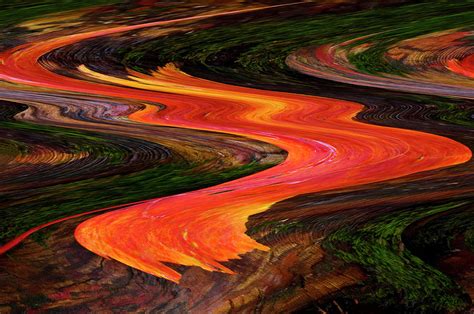 Lava Flow Abstract - Digital Art Photograph by Mitch Spence - Fine Art America