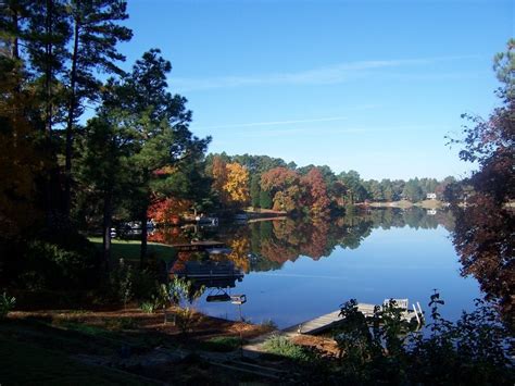 Whispering Pines, NC : Looking west across Spring Valley Lake photo, picture, image (North ...