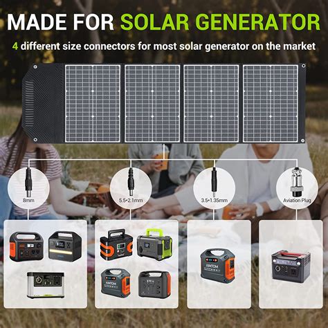 200W 18V Flexible Solar Panel Kit Portable Foldable Monocrystalline ...