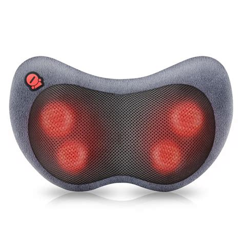 Comfier Neck and Back Massager with Heat - Shiatsu Massage Pillow ...