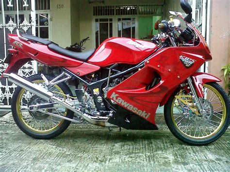 modifikasi motor kawasaki ninja rr merah velg jari-jari | Modifikasi ...