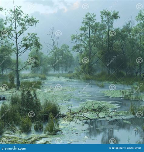 Southern Swamps, Beautiful Swamp, Natural Bog, Marsh, Mire, Southern Wetland, Morass Stock Photo ...