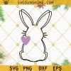 Bunny Outline SVG, Easter Bunny SVG, Easter Bunny With Heart SVG