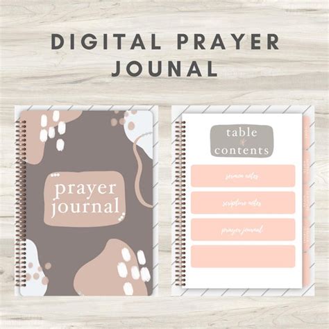 Digital Prayer Journal Scripture Notes Sermon Notes | Etsy