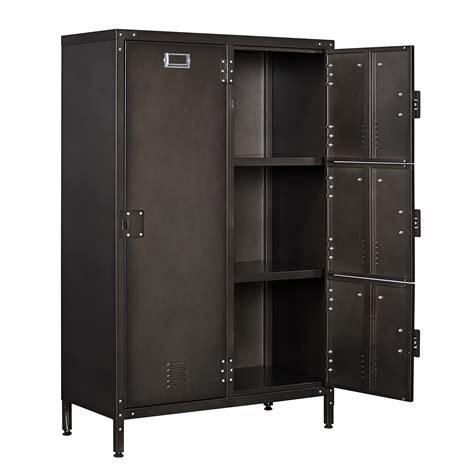 Buy Metal Storage Cabinet, Storage Locker Employees Locker with 4 Doors, 55" Height Steel ...