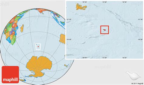 Political Location Map of Heard Island and McDonald Islands