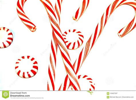 Red and White Striped Candy Canes and Hard Candies Stock Image - Image of candies, brings: 103827597