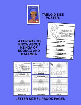 Nzinga of Ndongo and Matamba Poster and Flipbook by Elvia Montemayor -Nest-